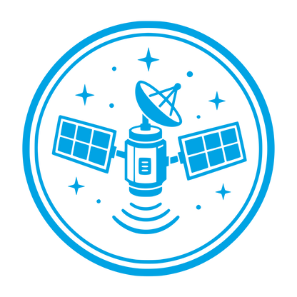 Satellite Dish Circle Logo #00a3e4