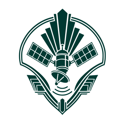 Space Satellite Emblem Logo #003932