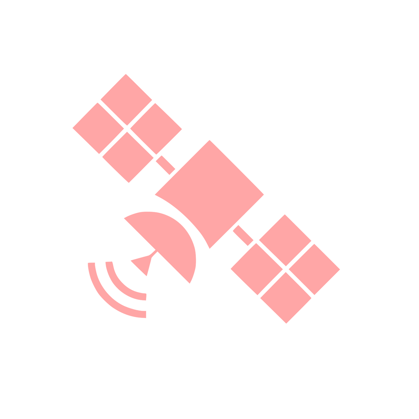 Satellite Dish Signal Logo #ffa6a6