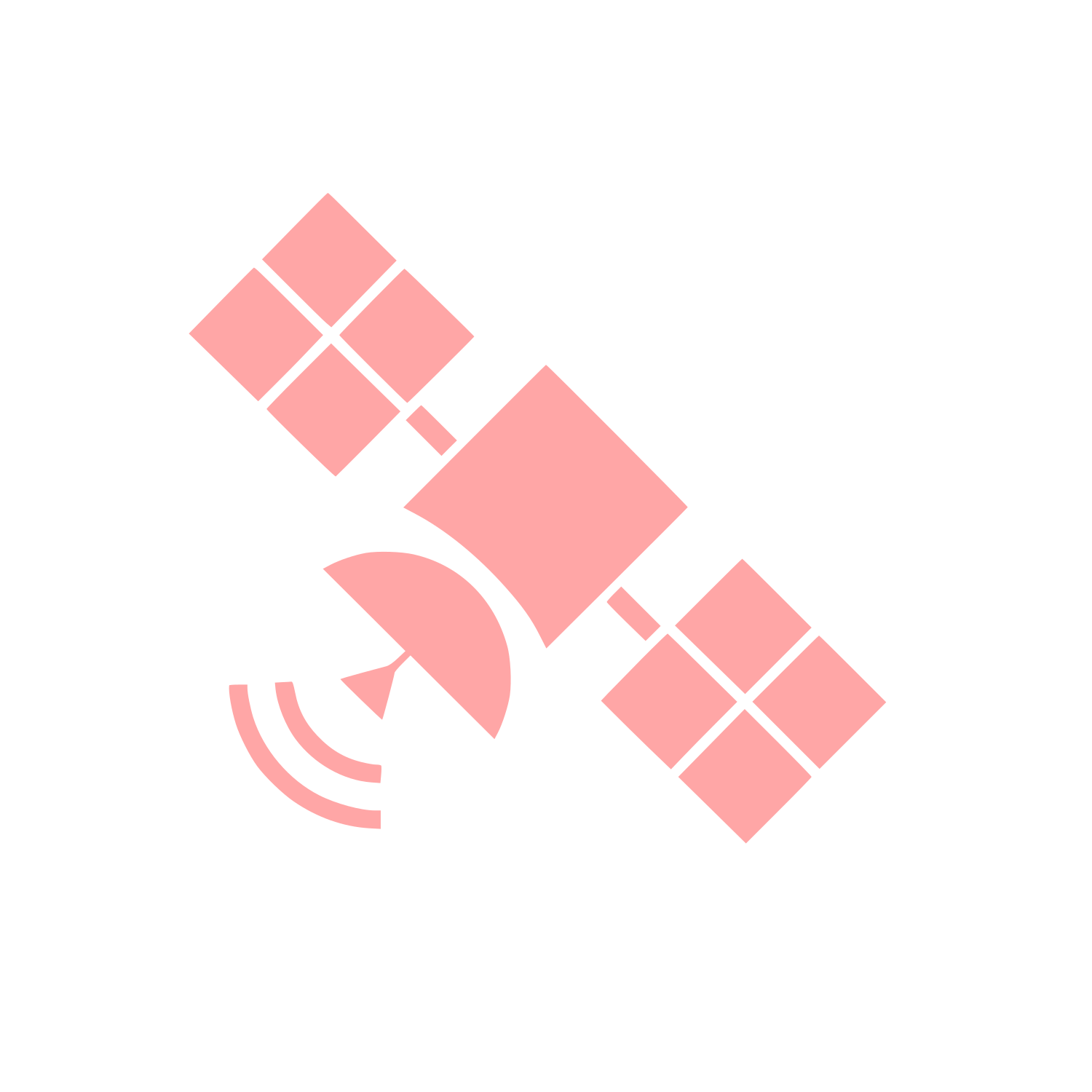 Satellite Dish Signal Logo #ffa6a6