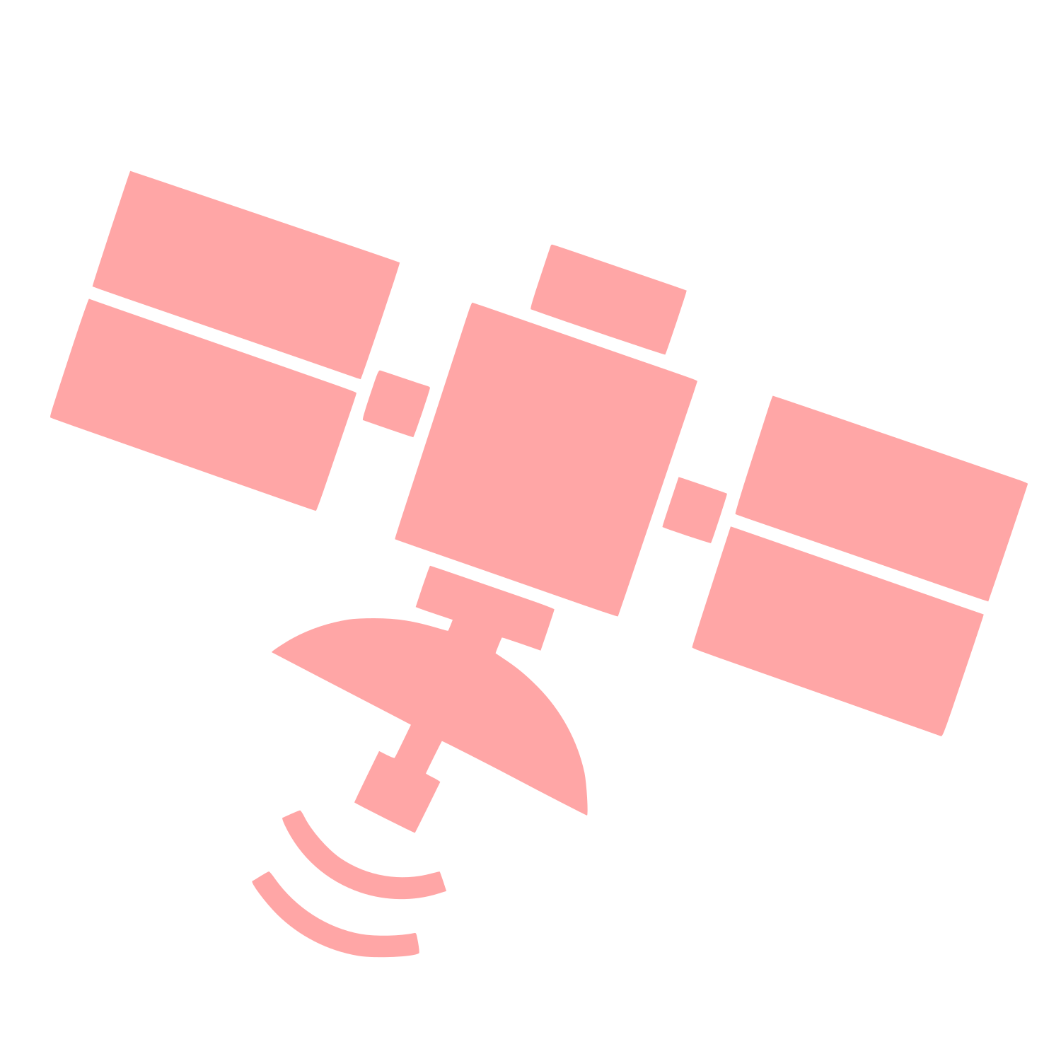 Orbital Satellite Signal Logo #ffa6a6