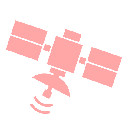 Orbital Satellite Signal Logo #ffa6a6