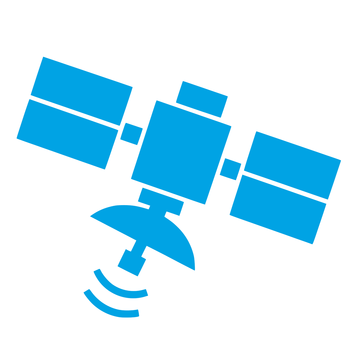 Orbital Satellite Signal Logo #00a3e4
