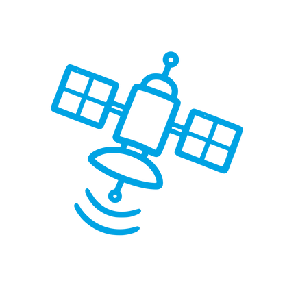 Satellite Signal Broadcast Logo #00a3e4