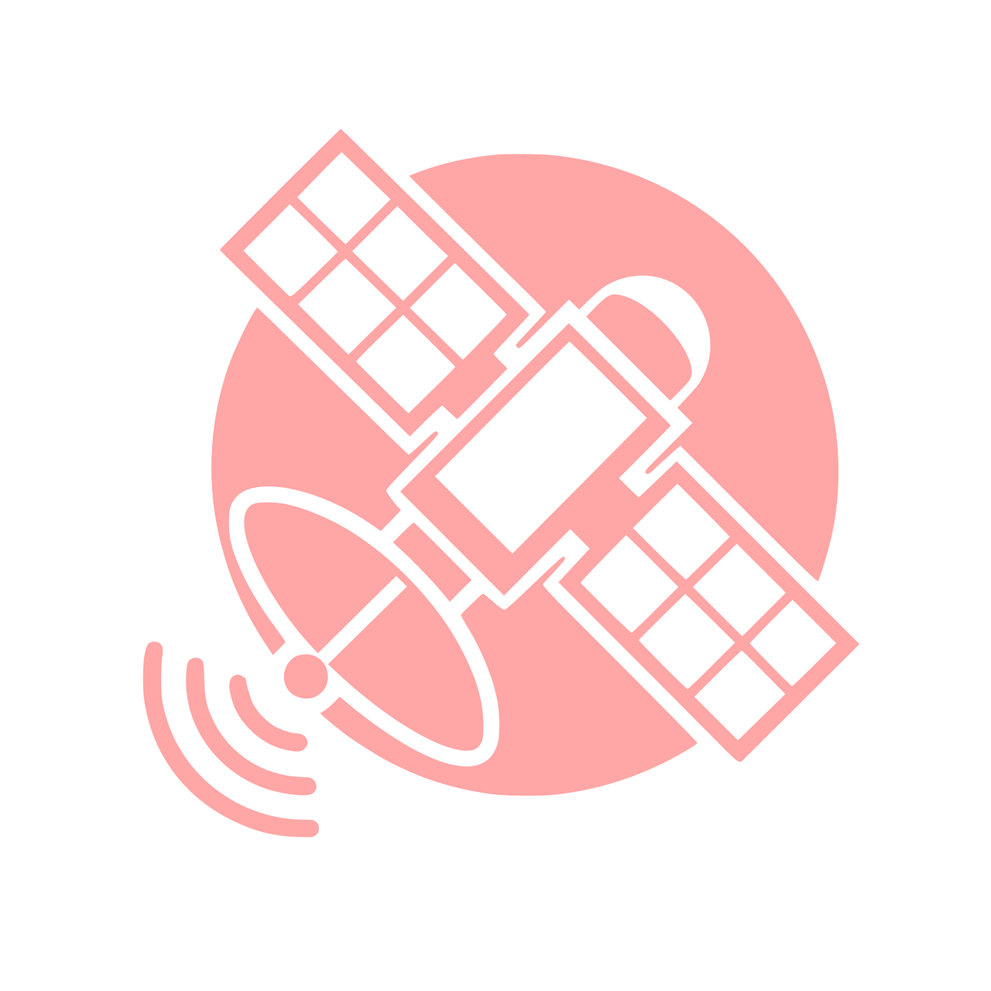 Satellite Dish Signal Logo #ffa6a6