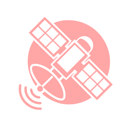 Satellite Dish Signal Logo #ffa6a6