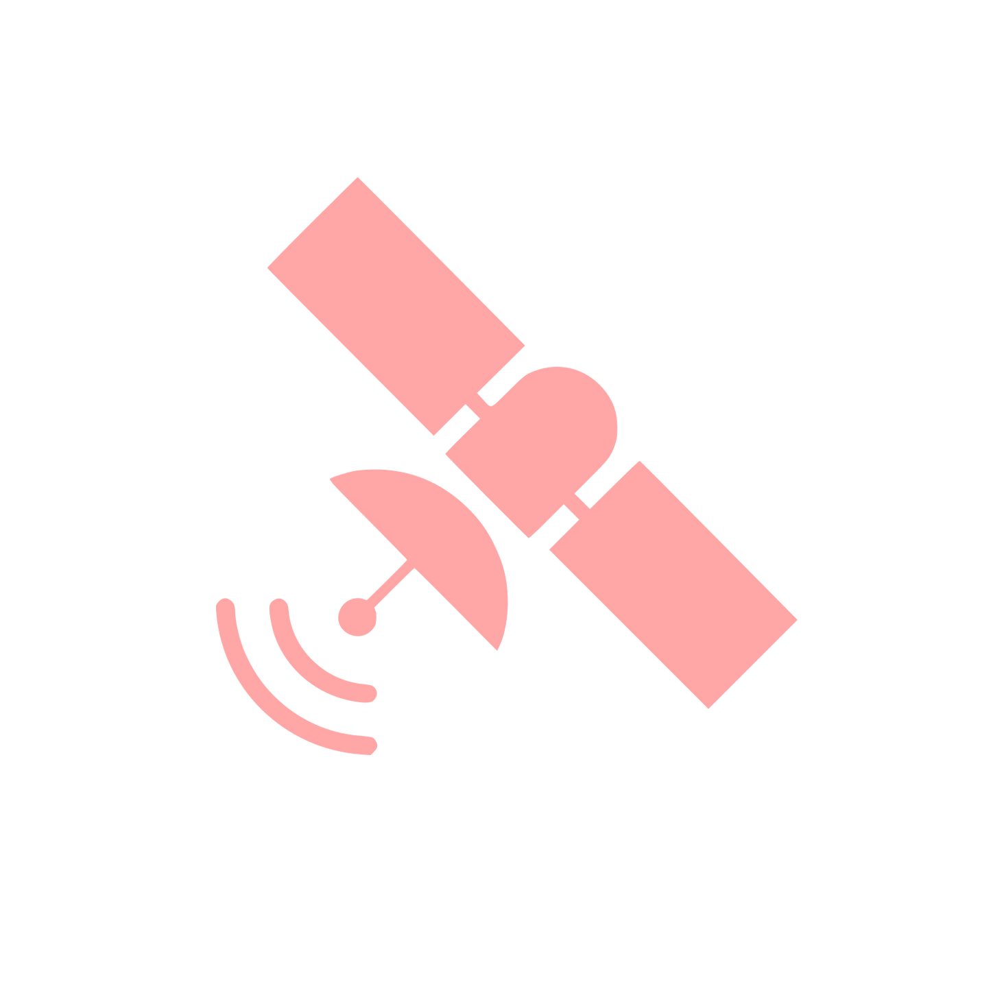 Satellite Dish Signal Logo #ffa6a6