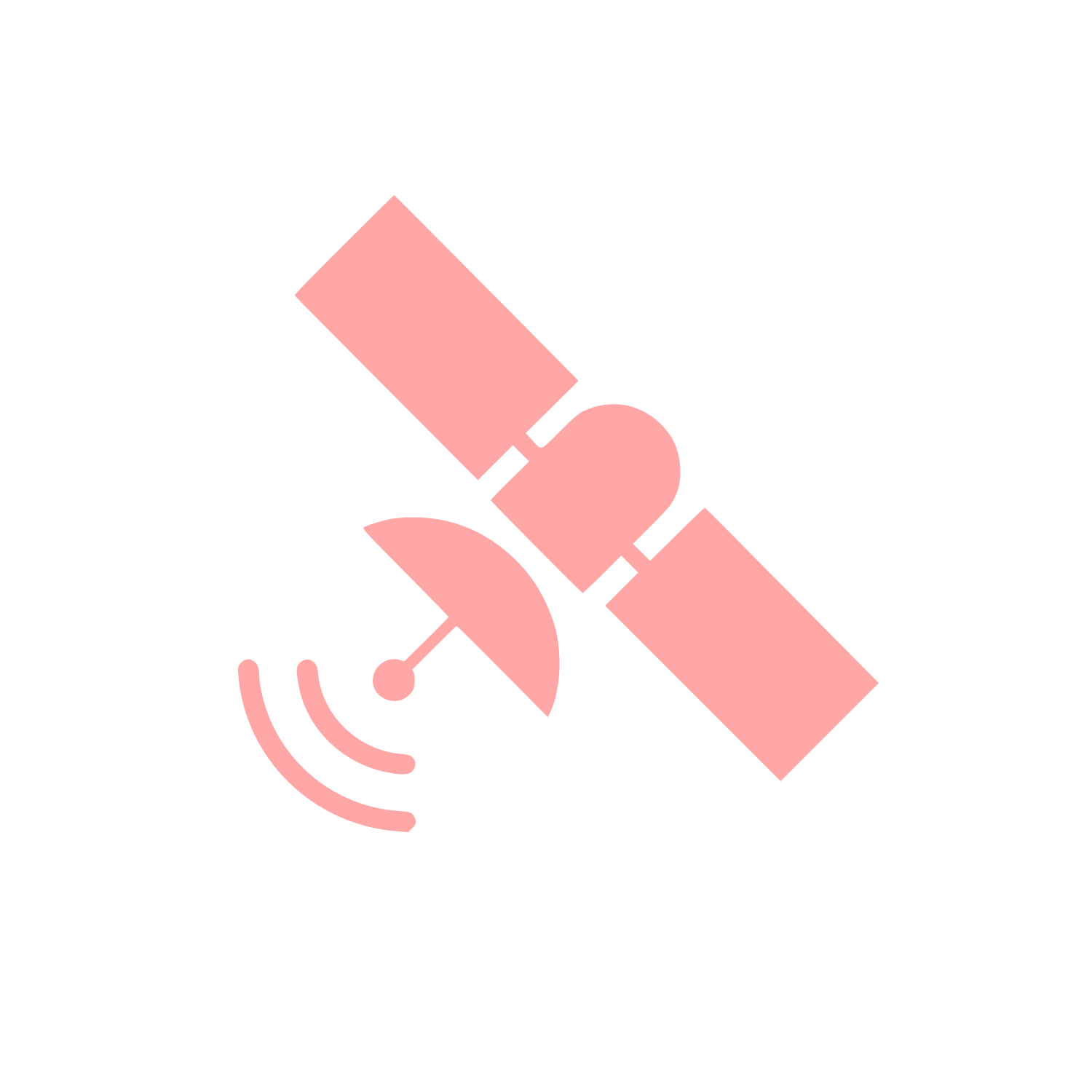 Satellite Dish Signal Logo #ffa6a6