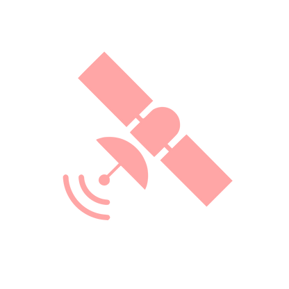 Satellite Dish Signal Logo #ffa6a6