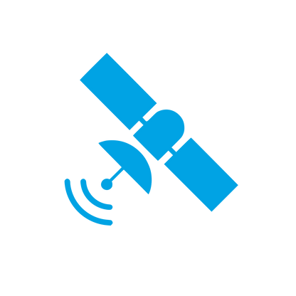 Satellite Dish Signal Logo #00a3e4