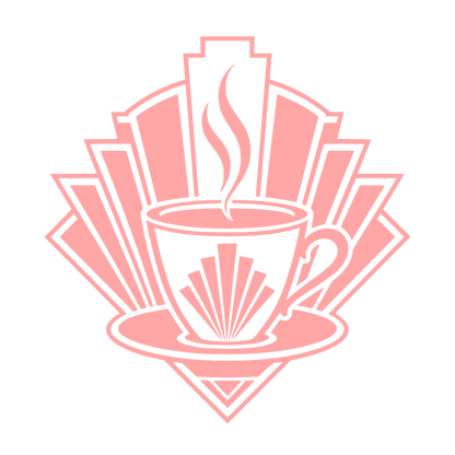 Art Deco Coffee Cup Logo #ffa6a6