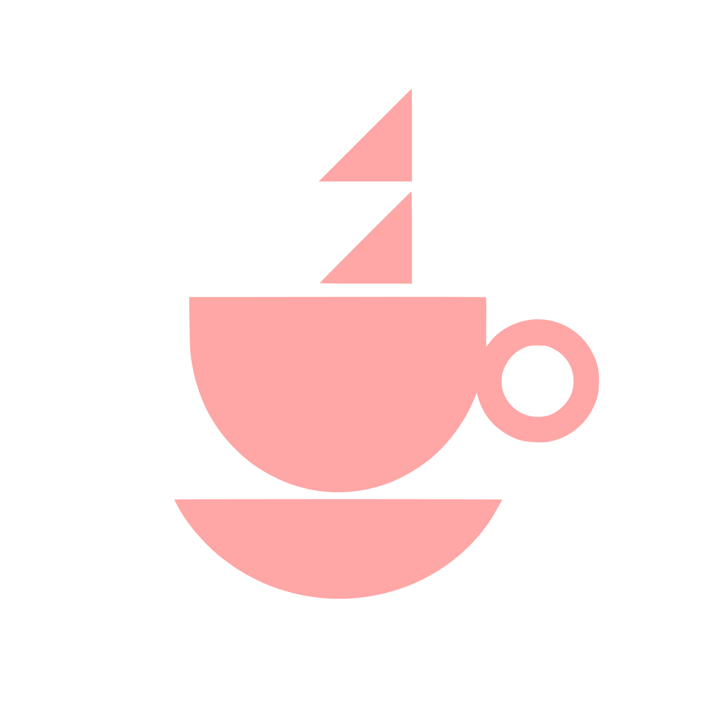 Sailboat Coffee Cup Logo #ffa6a6
