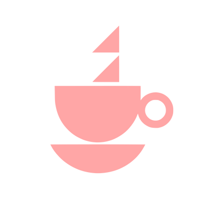 Sailboat Coffee Cup Logo #ffa6a6