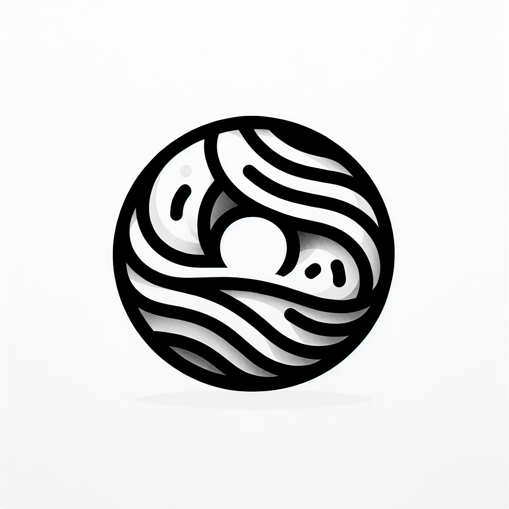Modern Yin Yang Donut Logo