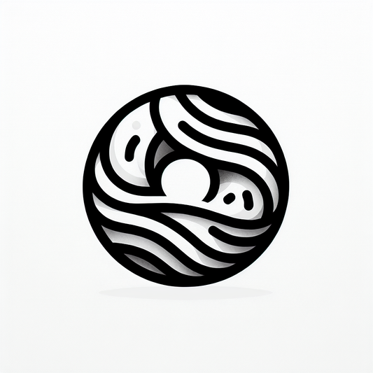 Modern Yin Yang Donut Logo