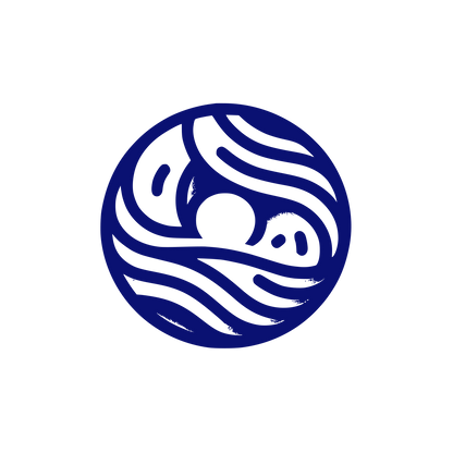 Modern Yin Yang Donut Logo #0A1172