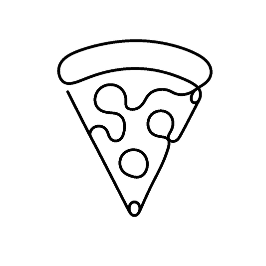 Pizza Slice Line Art Logo