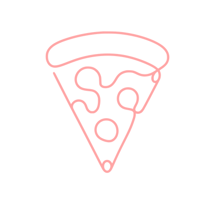 Pizza Slice Line Art Logo #ffa6a6