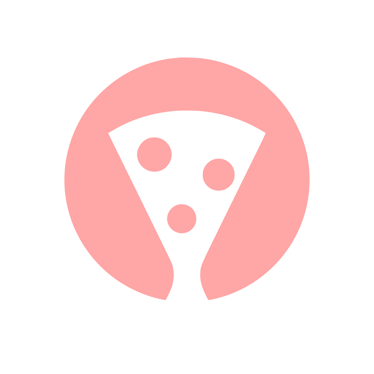 Pizza Slice Circle Logo #ffa6a6