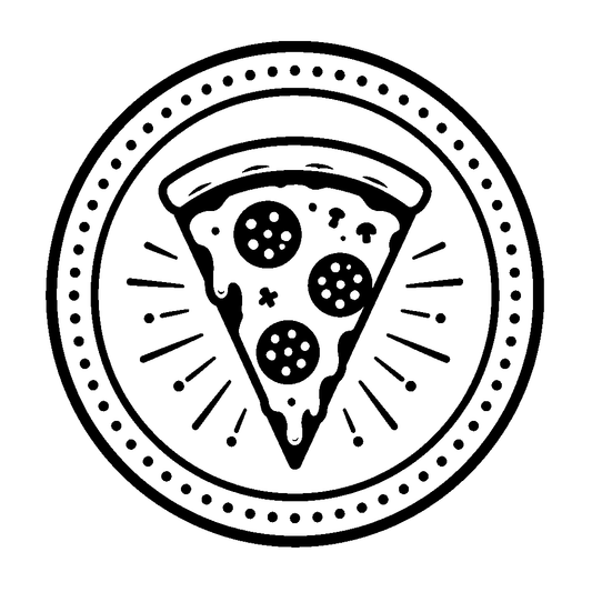 Pizza Slice Badge Logo
