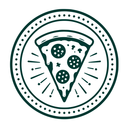 Pizza Slice Badge Logo #003932