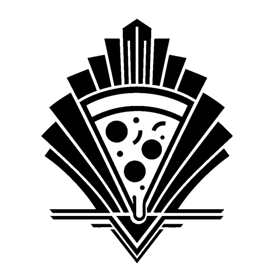 Art Deco Pizza Slice Logo