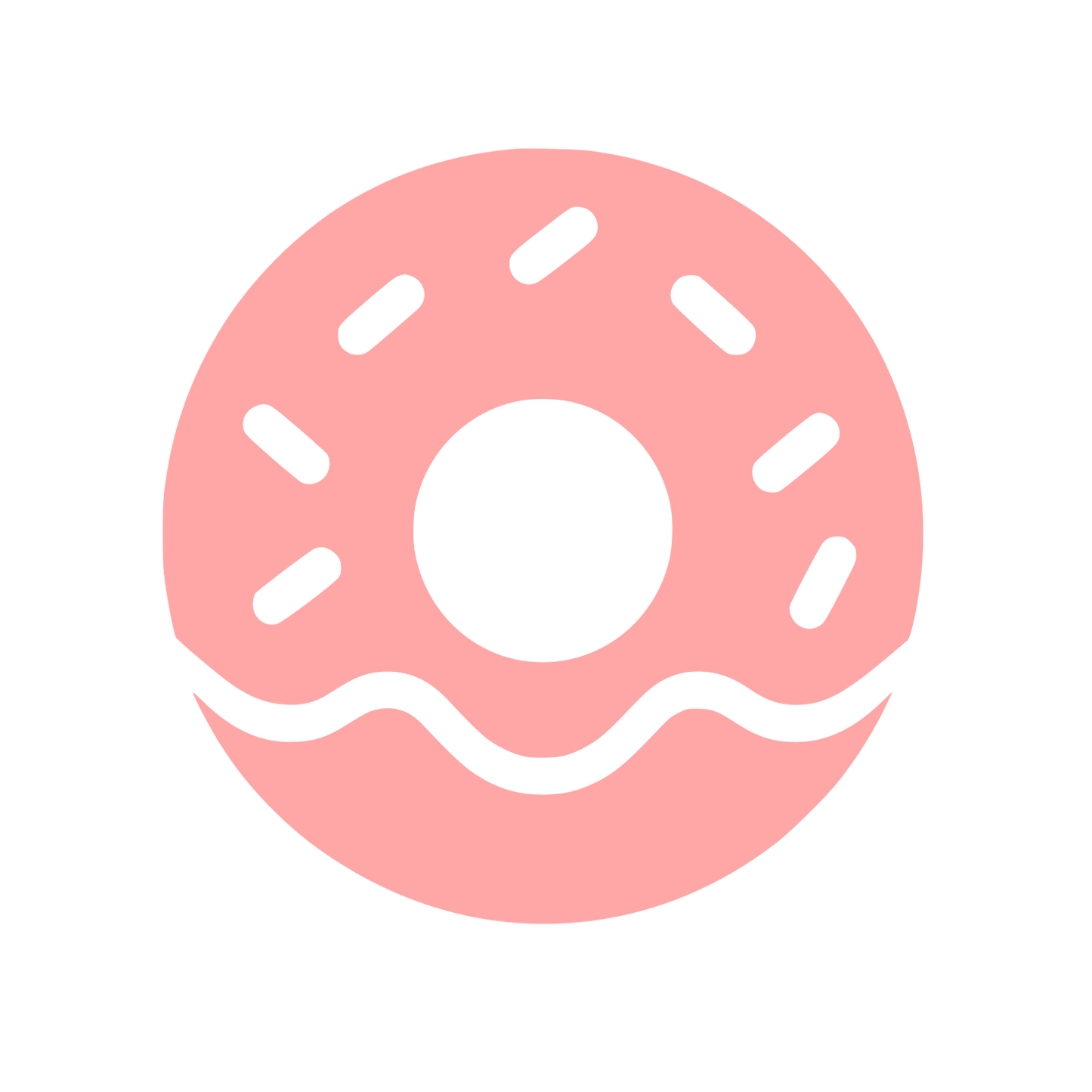Donut with Sprinkles Logo #ffa6a6