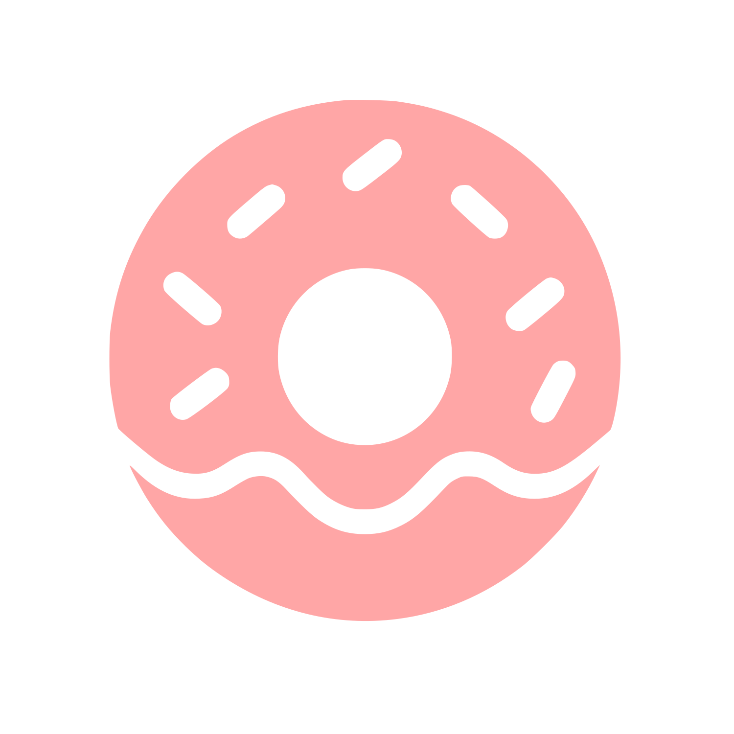 Donut with Sprinkles Logo #ffa6a6