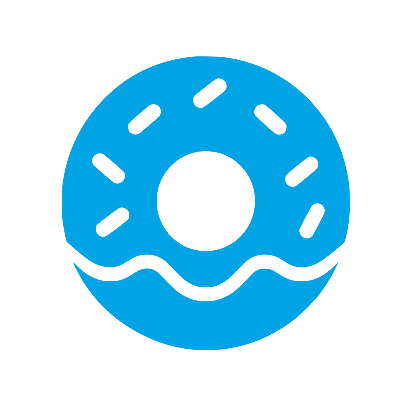 Donut with Sprinkles Logo #00a3e4
