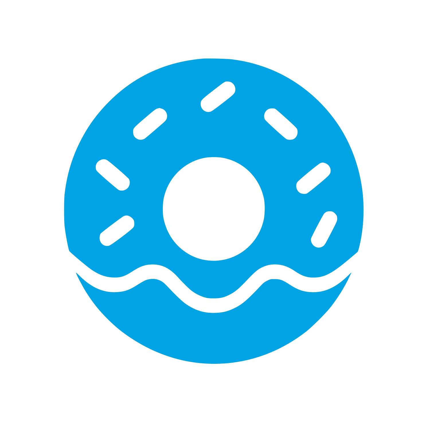 Donut with Sprinkles Logo #00a3e4