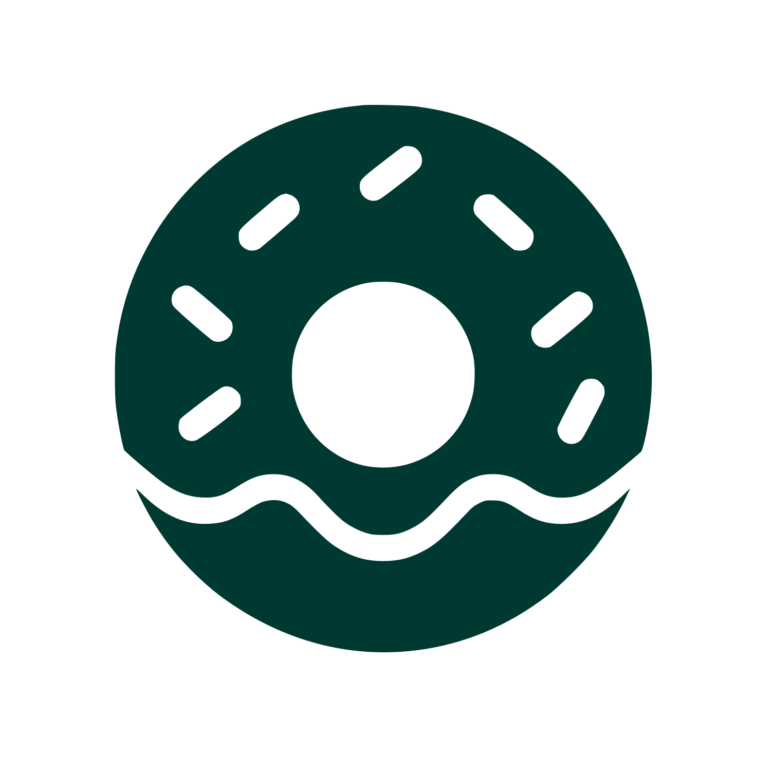 Donut with Sprinkles Logo #003932