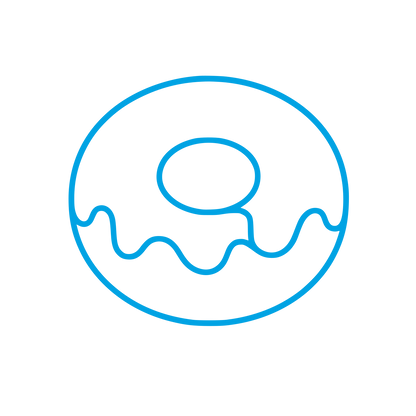 Glazed Donut Outline Logo #00a3e4