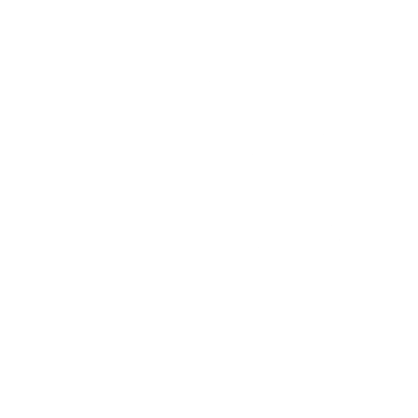 Glazed Donut Outline Logo #ffffff