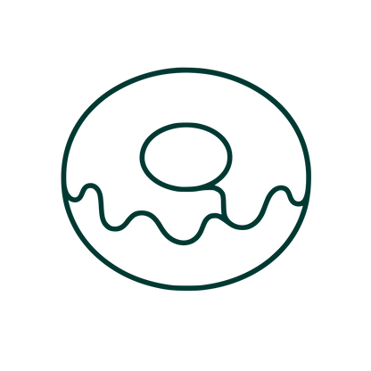 Glazed Donut Outline Logo #003932