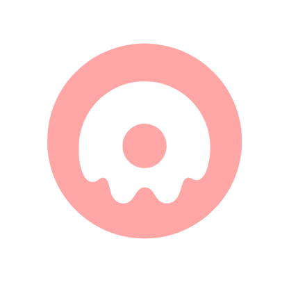 Ghost Donut Circle Logo #ffa6a6