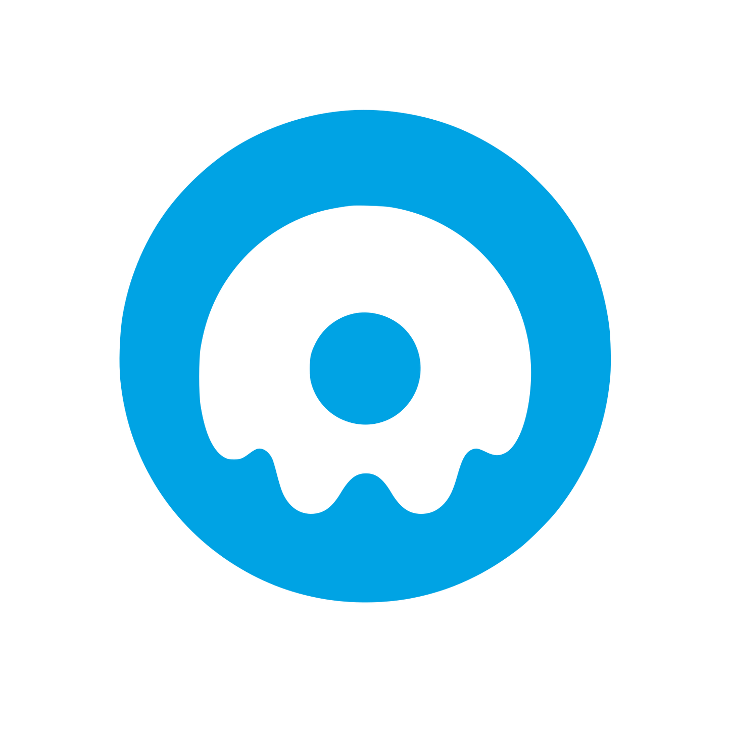 Ghost Donut Circle Logo #00a3e4