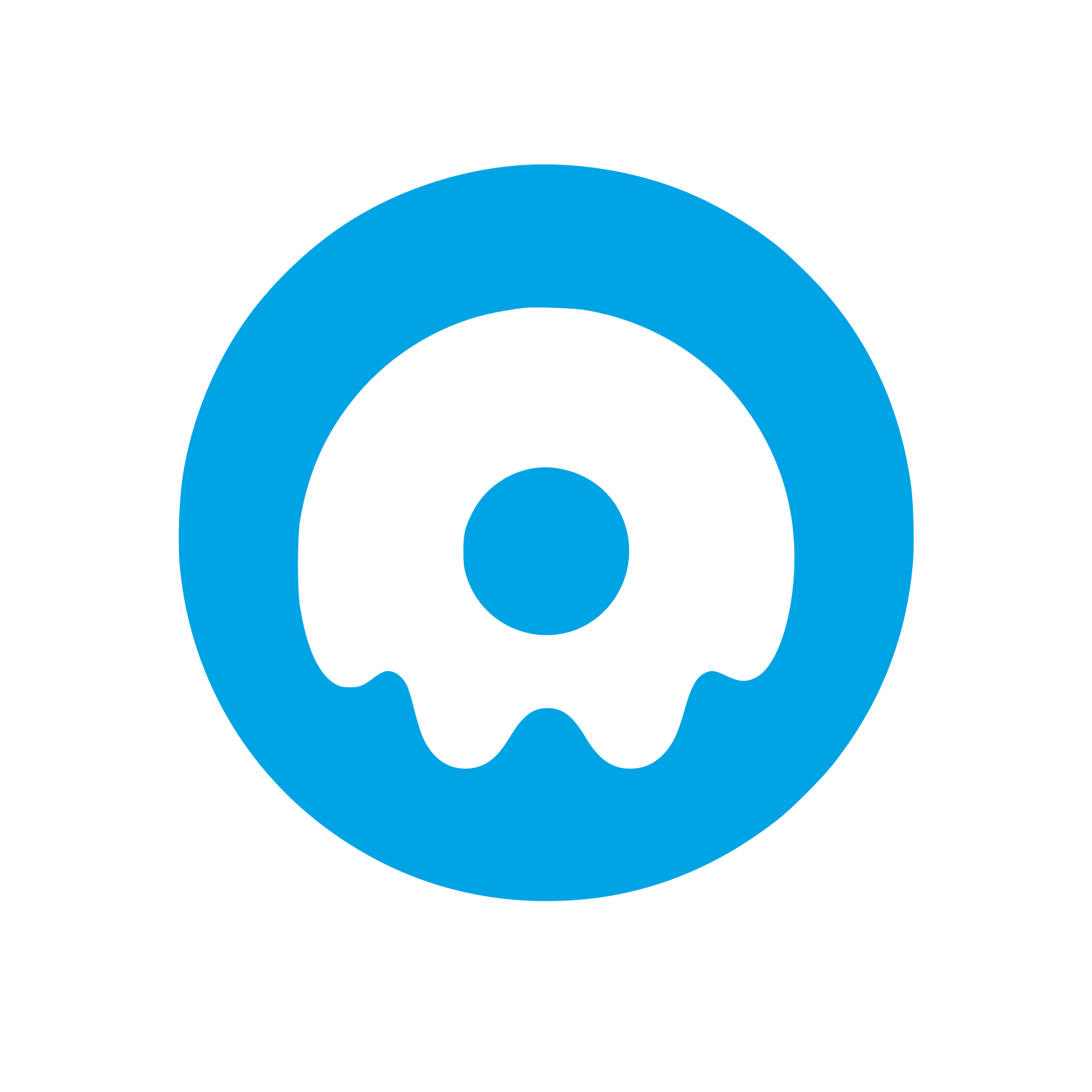 Ghost Donut Circle Logo #00a3e4