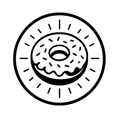 Donut Circle Badge Logo