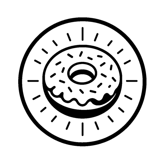 Donut Circle Badge Logo