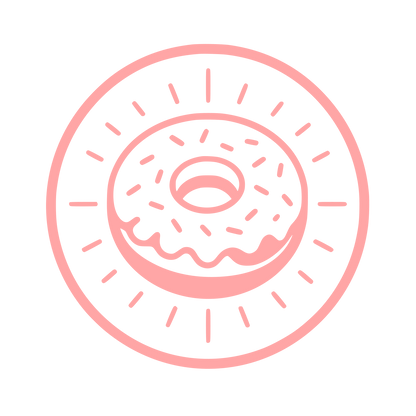 Donut Circle Badge Logo #ffa6a6