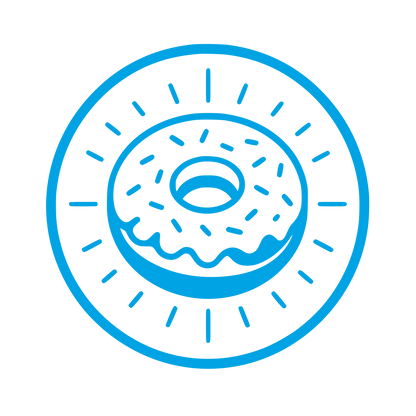 Donut Circle Badge Logo #00a3e4