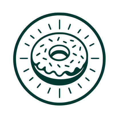 Donut Circle Badge Logo #003932