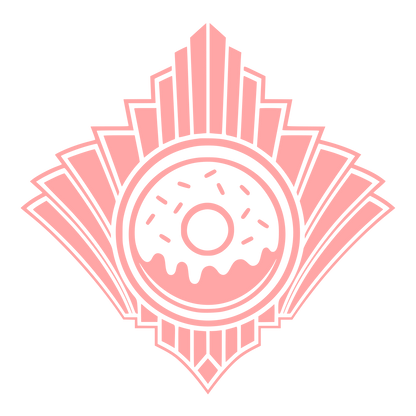 Art Deco Donut Logo #ffa6a6