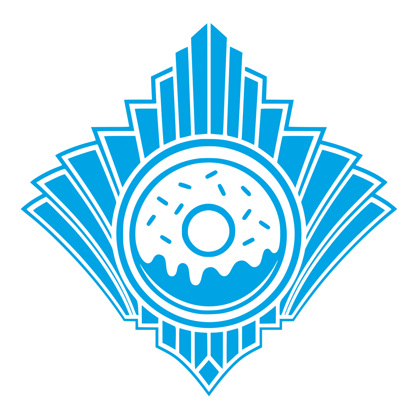 Art Deco Donut Logo #00a3e4