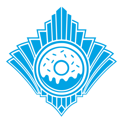Art Deco Donut Logo #00a3e4