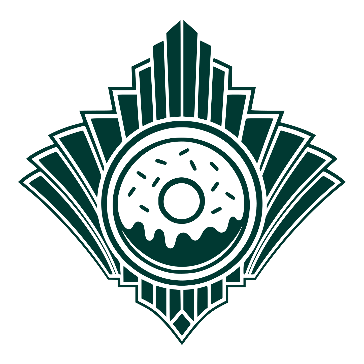Art Deco Donut Logo #003932