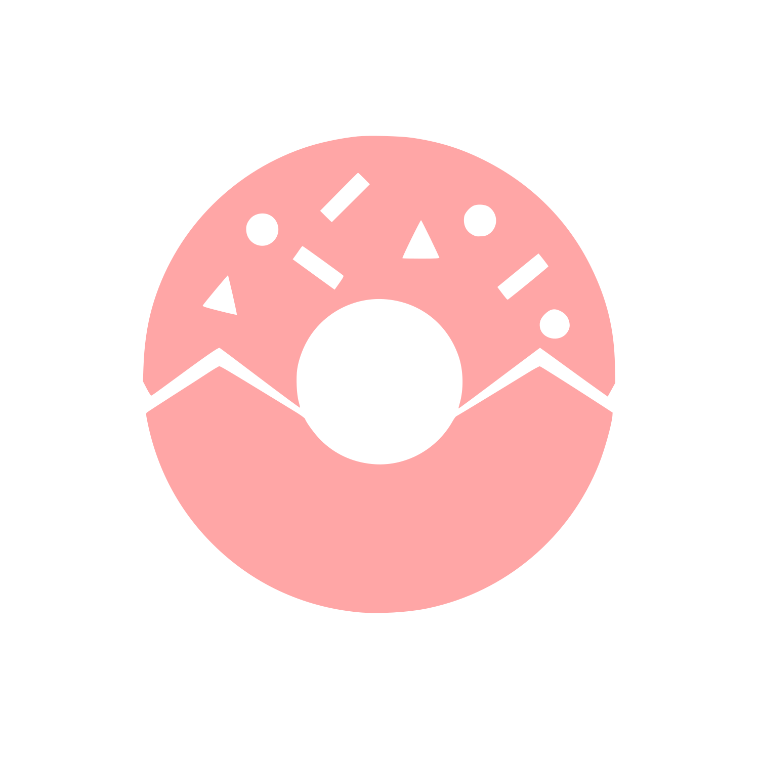 Sprinkle Donut Logo #ffa6a6