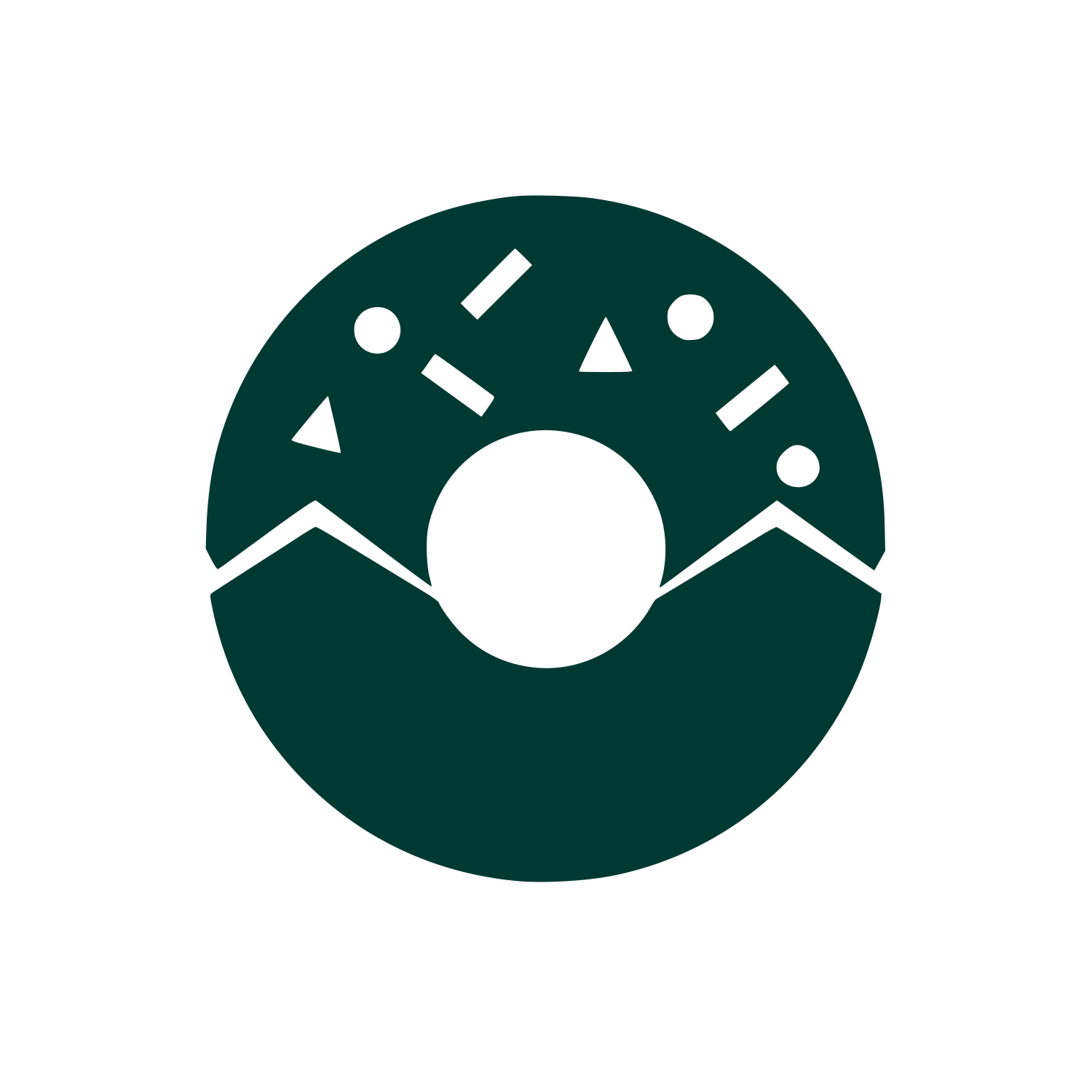 Sprinkle Donut Logo #003932