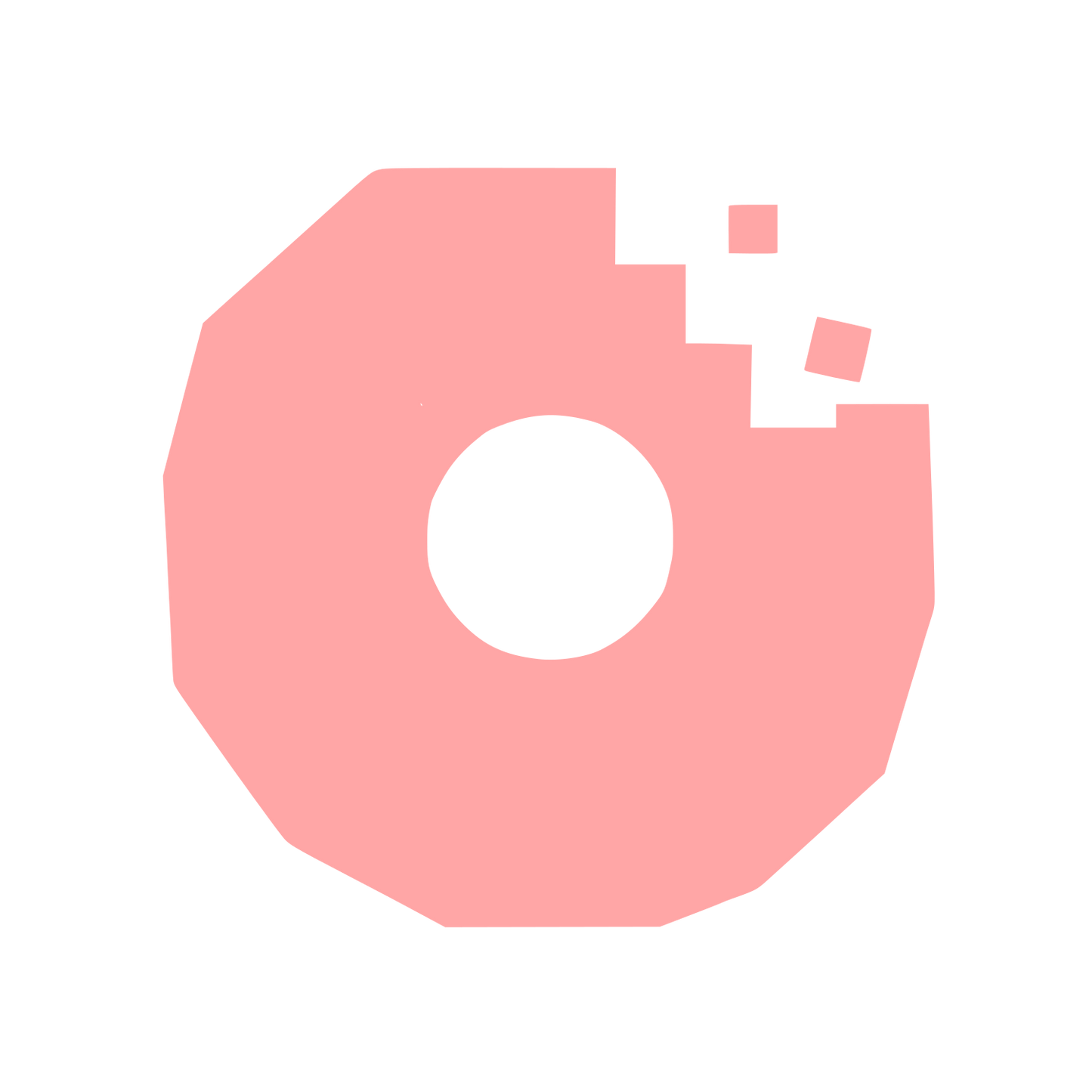 Pixel Bite Donut Logo #ffa6a6