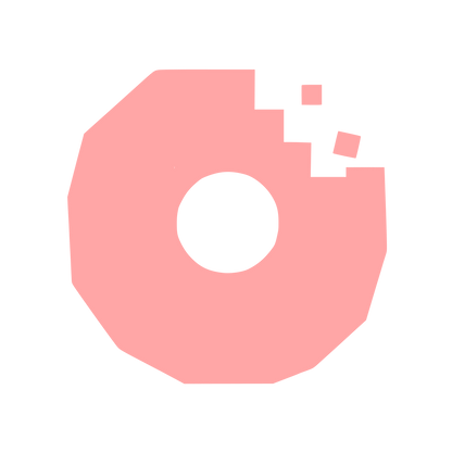 Pixel Bite Donut Logo #ffa6a6